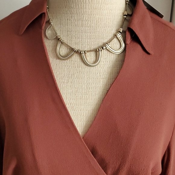 J Crew long sleeve wrap Blouse - Picture 2 of 7